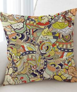 Shade of Yellow Mandala Art Shape Cushion Cover