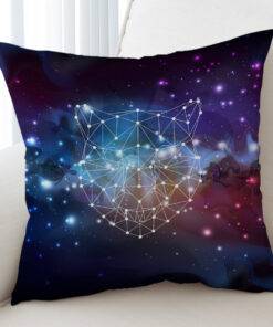 Panther Geometric Line Galaxy Pattern Cushion Cover
