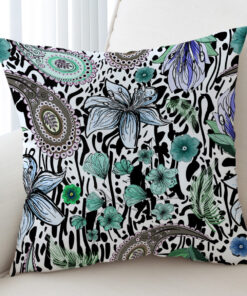 Floral Leopard Pattern Bandana Art Cushion Cover